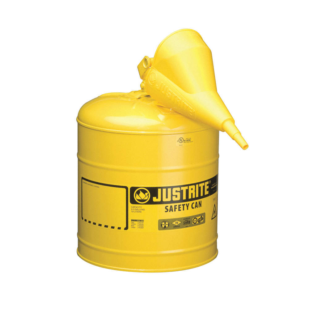 BIDON JUSTRITE 5 GALONES TIPO 1 PARA DIESEL AMARILLO