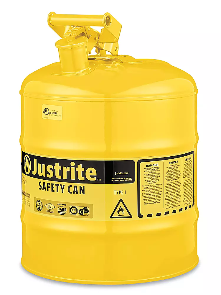 BIDON JUSTRITE 5 GALONES TIPO 1 PARA DIESEL AMARILLO