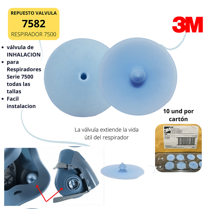 VALVULA DE INHALACION 3M 7582